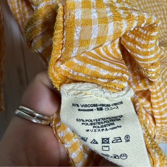 Free People Small Golden Gingham Blouse - Picture 7 of 7